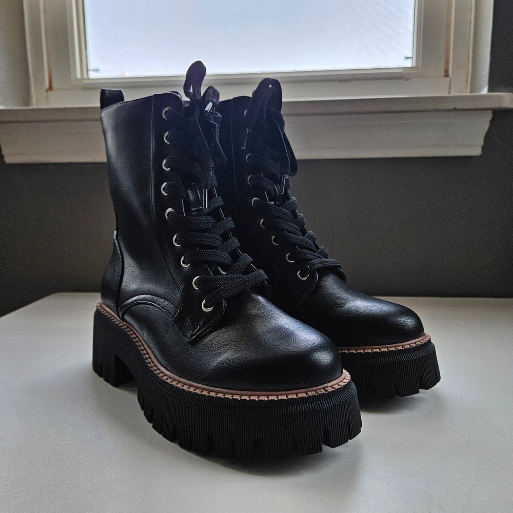 DV by Dolce Vita Black Platform Combat Boots